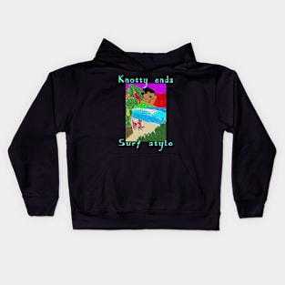 Knotty ends Surf style hidden gems Kids Hoodie